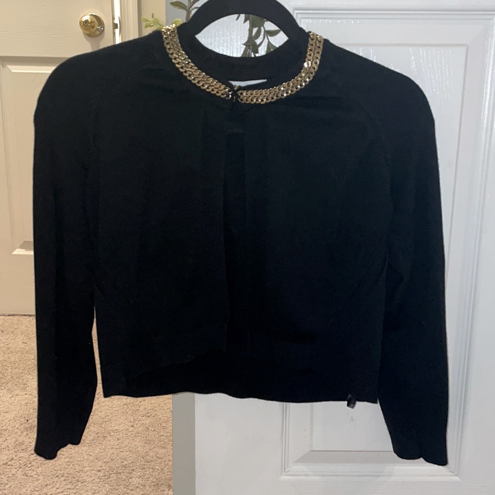 Black Calvin Klein quarter sleeve sweater